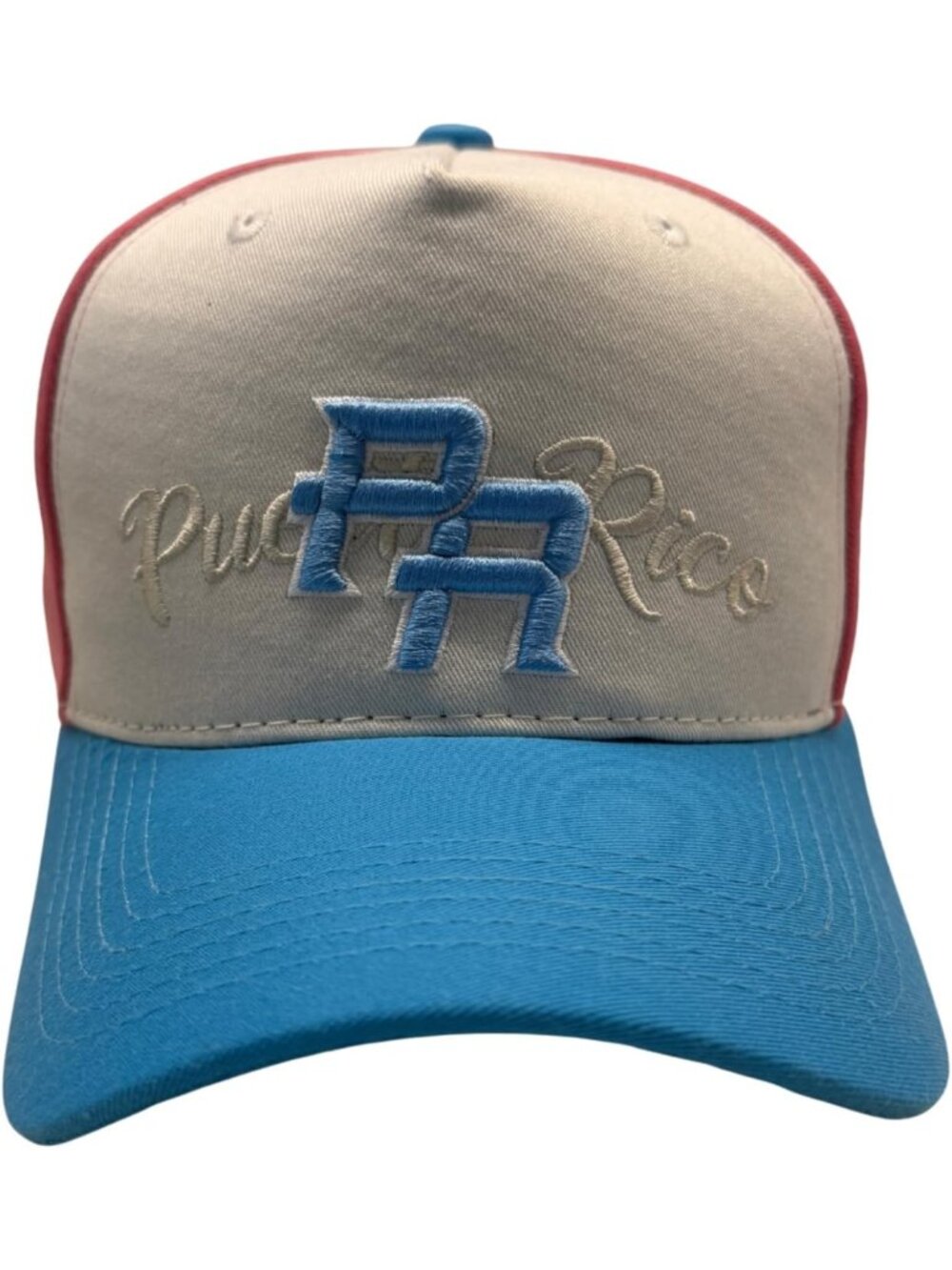 Puerto Rico Snapback Hat with Flag Patch – 5 Panel Adjustable Curved Brim Cap